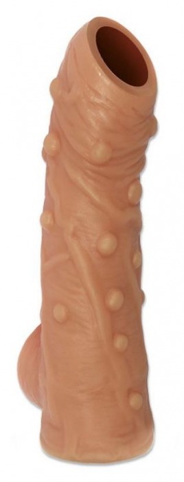 Телесная насадка с пупырышками и открытой головкой Nude Sleeve S - 10 см. - KOKOS - в Магнитогорске купить с доставкой