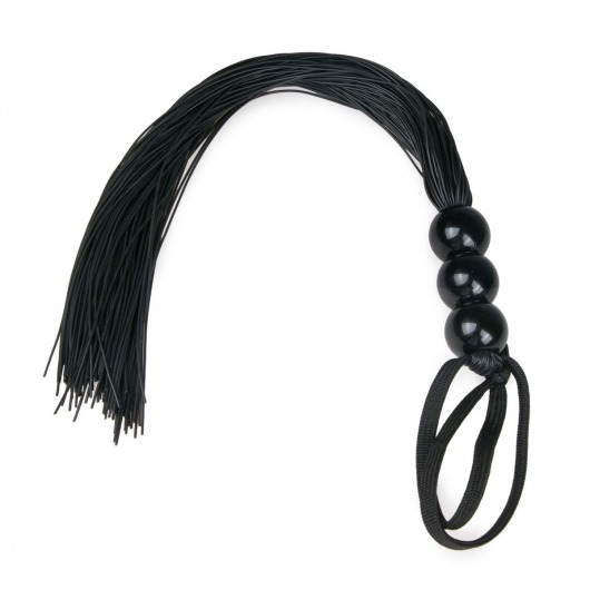 Черная силиконовая плеть Silicone Whip - 32 см. - Easy toys - купить с доставкой в Магнитогорске