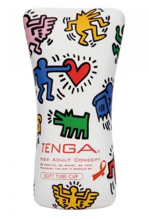 Мастурбатор-туба Keith Haring Soft Tube CUP - Tenga - в Магнитогорске купить с доставкой