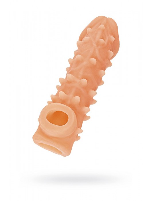 Телесная закрытая насадка с пупырышками Cock Sleeve Size S - 13,8 см. - KOKOS - в Магнитогорске купить с доставкой