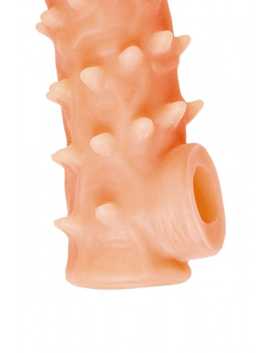 Телесная закрытая насадка с пупырышками Cock Sleeve Size S - 13,8 см. - KOKOS - в Магнитогорске купить с доставкой