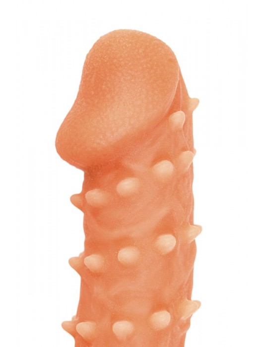 Телесная закрытая насадка с пупырышками Cock Sleeve Size S - 13,8 см. - KOKOS - в Магнитогорске купить с доставкой