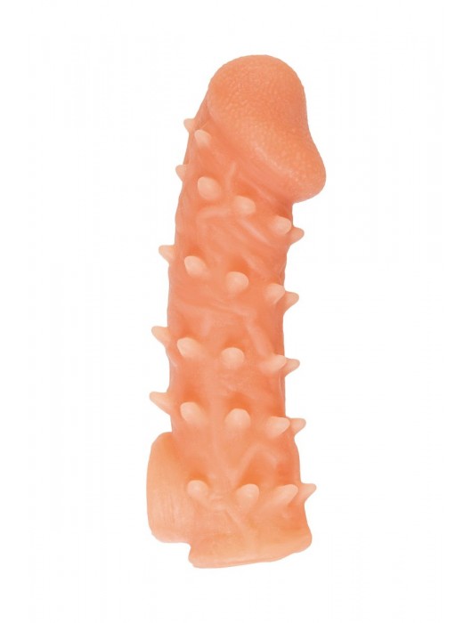 Телесная закрытая насадка с пупырышками Cock Sleeve Size L - 17,6 см. - KOKOS - в Магнитогорске купить с доставкой