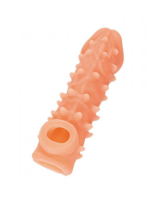 Телесная закрытая насадка с пупырышками Cock Sleeve Size L - 17,6 см. - KOKOS - в Магнитогорске купить с доставкой