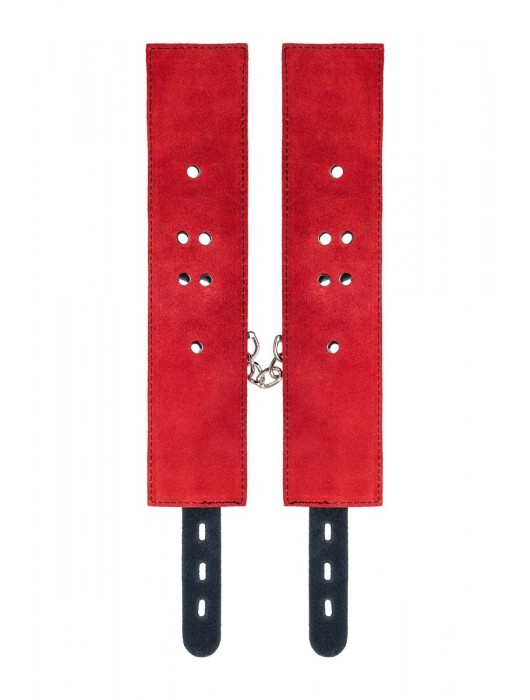 Красно-черные оковы на ноги из кожи - ToyFa - купить с доставкой в Магнитогорске