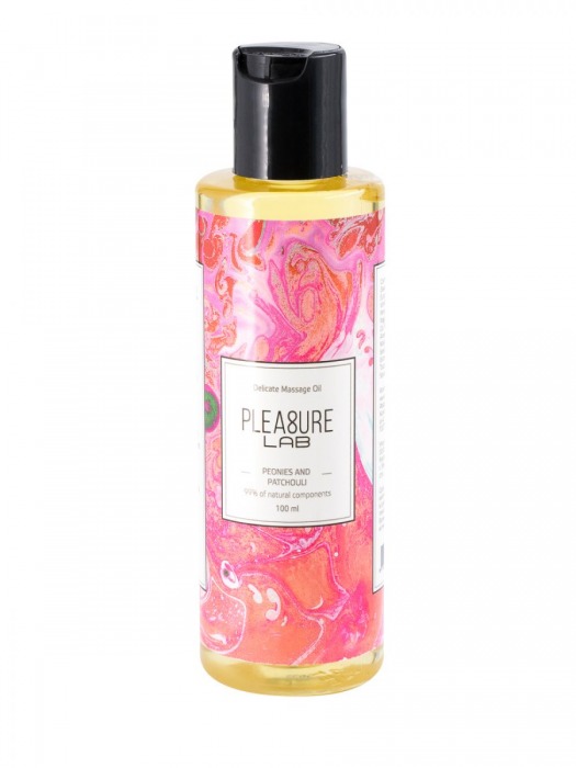 Массажное масло Pleasure Lab Delicate с ароматом пиона и пачули - 100 мл. - Pleasure Lab - купить с доставкой в Магнитогорске
