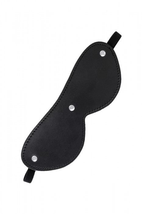 Черная кожаная маска Anonymo с мягким подкладом - ToyFa - купить с доставкой в Магнитогорске