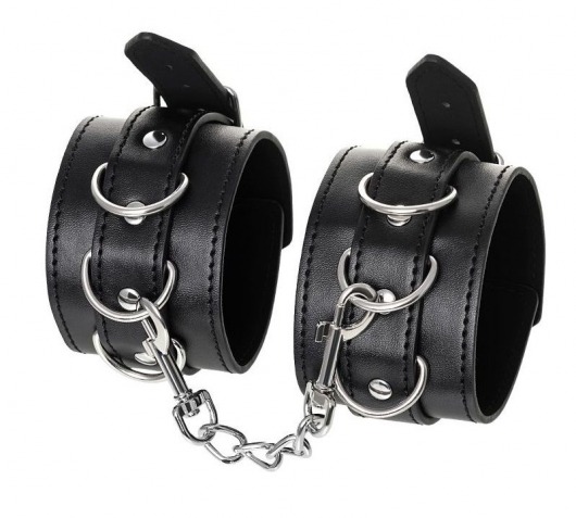 Черные оковы Anonymo из искусственной кожи - ToyFa - купить с доставкой в Магнитогорске