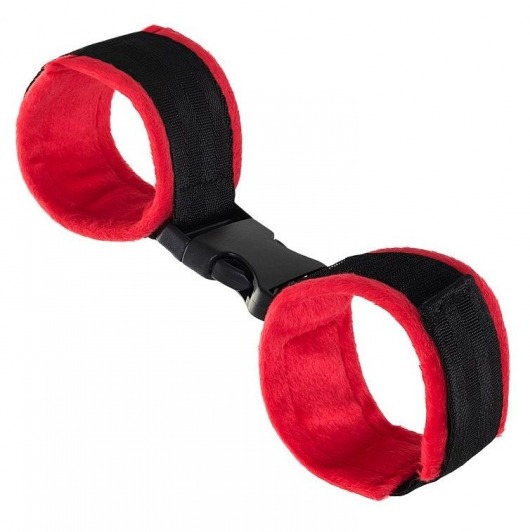 Красно-черные велюровые оковы Anonymo - ToyFa - купить с доставкой в Магнитогорске