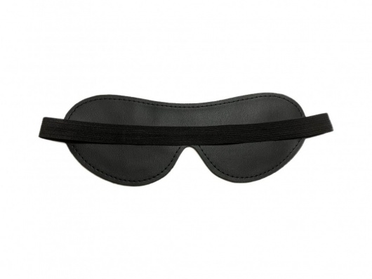 Черная лаковая маска на глаза из эко-кожи - БДСМ Арсенал - купить с доставкой в Магнитогорске