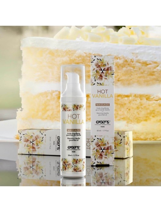 Разогревающее массажное масло с ароматом ванили Gourmet Hot Vanilla - 50 мл. - Exsens - купить с доставкой в Магнитогорске