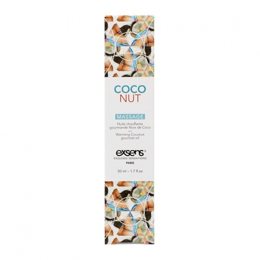 Разогревающее массажное масло с ароматом кокоса Gourmet Coconut - 50 мл. - Exsens - купить с доставкой в Магнитогорске