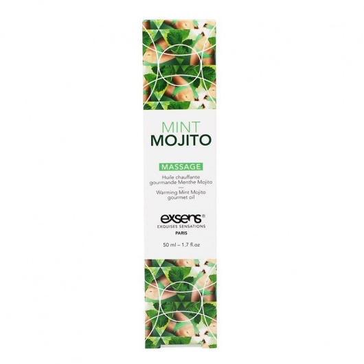 Разогревающее массажное масло с ароматом мохито Gourmet Mint Mojito - 50 мл. - Exsens - купить с доставкой в Магнитогорске