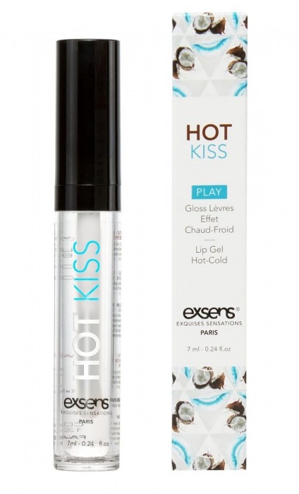 Блеск для губ Hot Kiss Coconut с ароматом кокоса - 7 мл. - Exsens - купить с доставкой в Магнитогорске