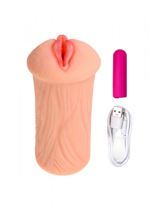 Реалистичный мастурбатор-вагина телесного цвета Elegance.001 с вибрацией - KOKOS - в Магнитогорске купить с доставкой