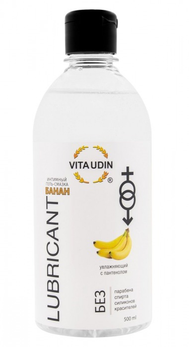 Интимный гель-смазка на водной основе VITA UDIN с ароматом банана - 500 мл. - VITA UDIN - купить с доставкой в Магнитогорске