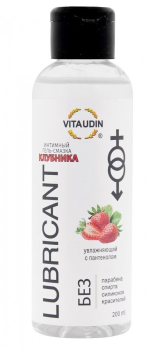 Интимный гель-смазка на водной основе VITA UDIN с ароматом клубники - 200 мл. - VITA UDIN - купить с доставкой в Магнитогорске