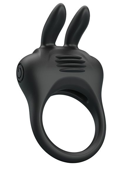 Черное эрекционное кольцо с вибрацией Davion - Baile - в Магнитогорске купить с доставкой