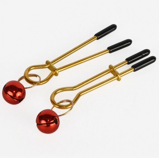 Золотистые зажимы с колокольчиками Gold - Sitabella - купить с доставкой в Магнитогорске
