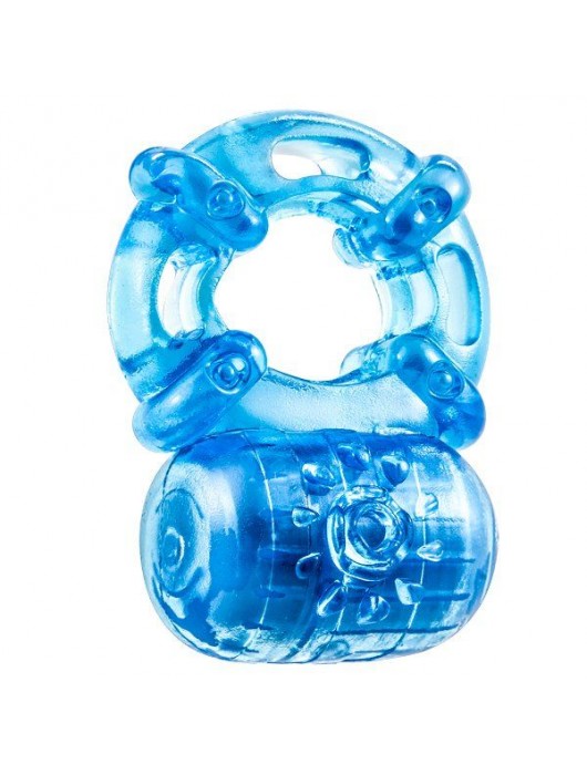 Голубое эрекционное виброкольцо Reusable 5 Function Cock Ring - Blush Novelties - в Магнитогорске купить с доставкой