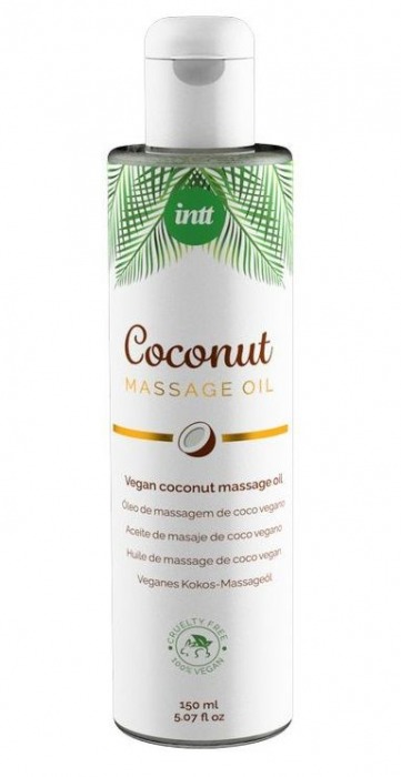 Массажное масло Vegan Coconut - 150 мл. - INTT - купить с доставкой в Магнитогорске