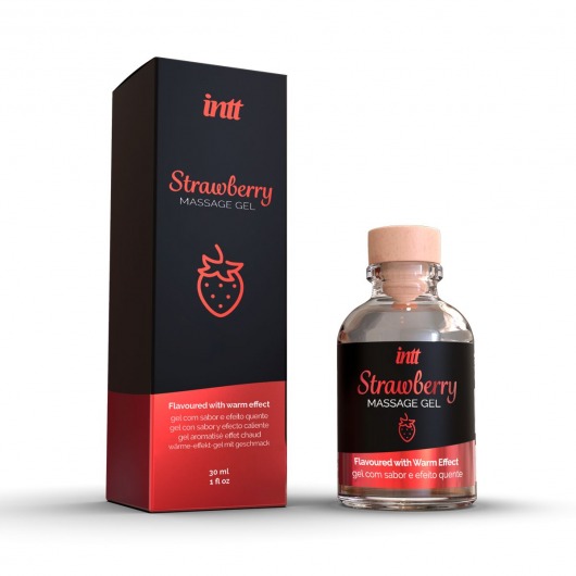 Массажный гель с ароматом клубники Strawberry - 30 мл. - INTT - купить с доставкой в Магнитогорске
