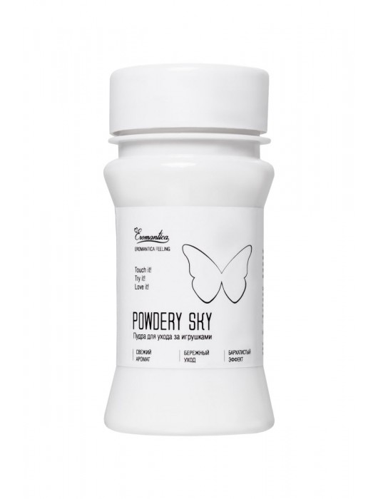 Пудра для ухода за игрушками Powdery Sky с ароматом мяты - 40 гр. - Eromantica - купить с доставкой в Магнитогорске