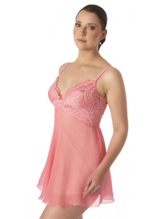 Полупрозрачная сорочка из однотонного шифона - Belweiss купить с доставкой