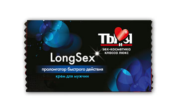 Пролонгирующий крем LongSex в одноразовой упаковке - 1,5 гр. - Биоритм - купить с доставкой в Магнитогорске