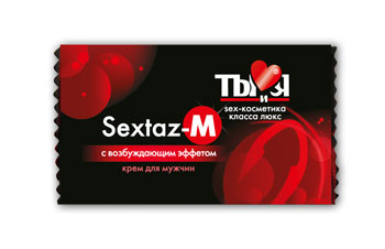 Возбуждающий крем Sextaz-M для мужчин в одноразовой упаковке - 1,5 гр. - Биоритм - купить с доставкой в Магнитогорске