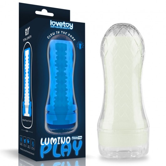 Светящийся в темноте мастурбатор Lumino Play Masturbator Ribbed - Lovetoy - в Магнитогорске купить с доставкой