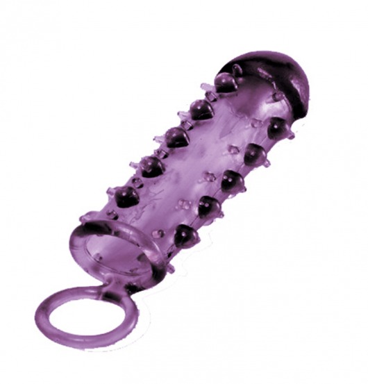 Закрытая фиолетовая насадка с пупырышками SAMURAI PENIS SLEEVE PURPLE - 14,5 см. - NMC - в Магнитогорске купить с доставкой