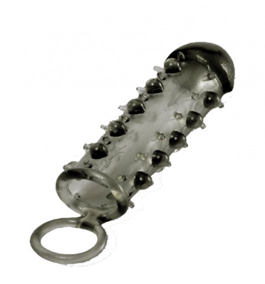 Дымчатая стимулирующая насадка с закрытой головкой SAMURAI PENIS SLEEVE BLACK - 14,5 см. - NMC - в Магнитогорске купить с доставкой