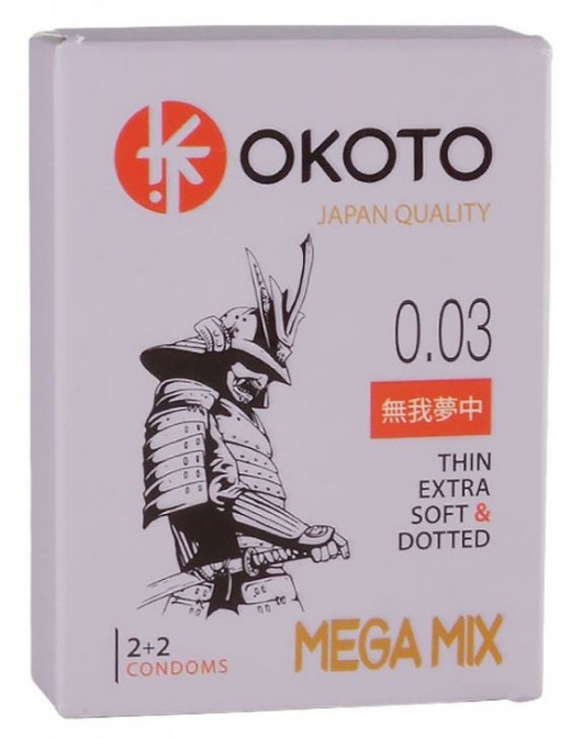 Набор из 4 презервативов OKOTO MegaMIX - Sitabella - купить с доставкой в Магнитогорске