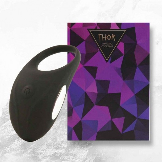Черное эрекционное виброкольцо Thor Cockring - FeelzToys - в Магнитогорске купить с доставкой