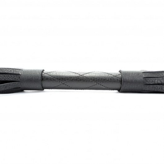 Чёрная плетка из натуральной кожи - 45 см. - БДСМ Арсенал - купить с доставкой в Магнитогорске