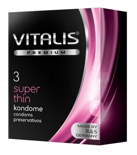 Ультратонкие презервативы VITALIS PREMIUM super thin - 3 шт. - Vitalis - купить с доставкой в Магнитогорске