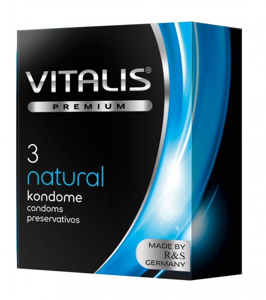 Классические презервативы VITALIS PREMIUM natural - 3 шт. - Vitalis - купить с доставкой в Магнитогорске