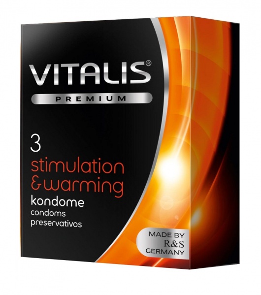 Презервативы VITALIS PREMIUM stimulation   warming с согревающим эффектом - 3 шт. - Vitalis - купить с доставкой в Магнитогорске