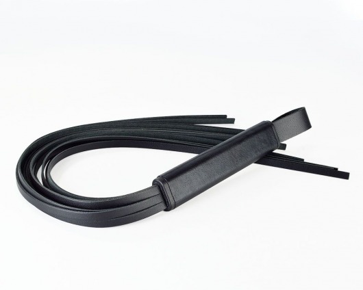 Черная кожаная плеть  Клео  - 60 см. - Sitabella - купить с доставкой в Магнитогорске