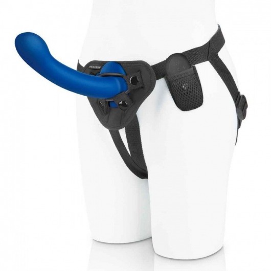 Синяя насадка Remote Control P-Spot G-Spot с черными трусиками - 20 см. - Pegasus - купить с доставкой в Магнитогорске