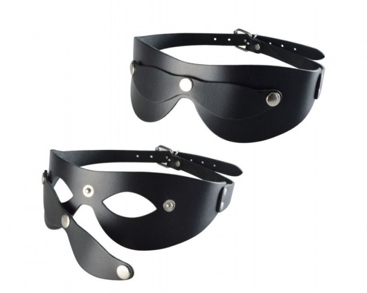 Черная кожаная маска  Новичок - Sitabella - купить с доставкой в Магнитогорске