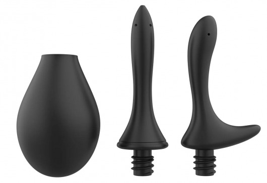 Черный анальный душ Nexus Anal Douche Set с 2 сменными насадками - Nexus Range - купить с доставкой в Магнитогорске