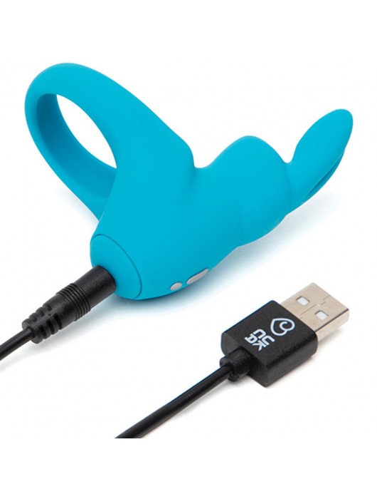 Голубое эрекционное виброкольцо Happy Rabbit Rechargeable Rabbit Cock Ring - Happy Rabbit - в Магнитогорске купить с доставкой