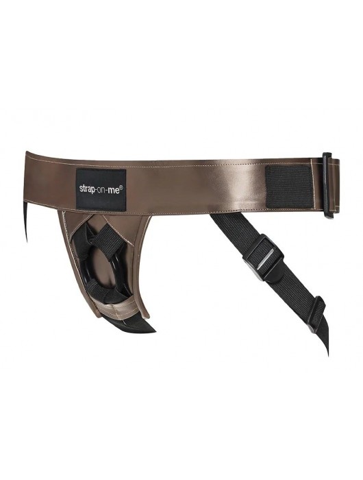 Бронзовый пояс для насадок Curious Harness - Strap-on-me - купить с доставкой в Магнитогорске