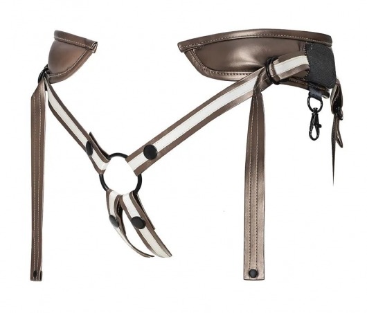 Бронзовый пояс для насадок Desirous Harness - Strap-on-me - купить с доставкой в Магнитогорске