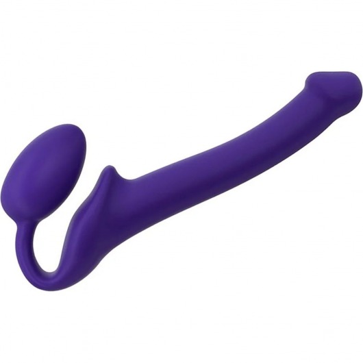 Фиолетовый безремневой страпон Silicone Bendable Strap-On - size S - Strap-on-me - купить с доставкой в Магнитогорске