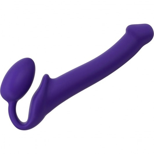Фиолетовый безремневой страпон Silicone Bendable Strap-On - size M - Strap-on-me - купить с доставкой в Магнитогорске