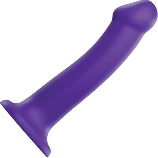 Фиолетовый фаллоимитатор-насадка Strap-On-Me Dildo Dual Density size L - 19 см. - Strap-on-me - купить с доставкой в Магнитогорске