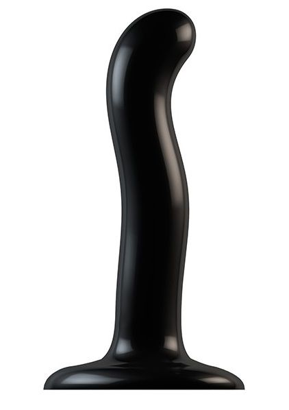 Черный фаллоимитатор-насадка Strap-On-Me P G spot Dildo size S - 16,4 см. - Strap-on-me - купить с доставкой в Магнитогорске